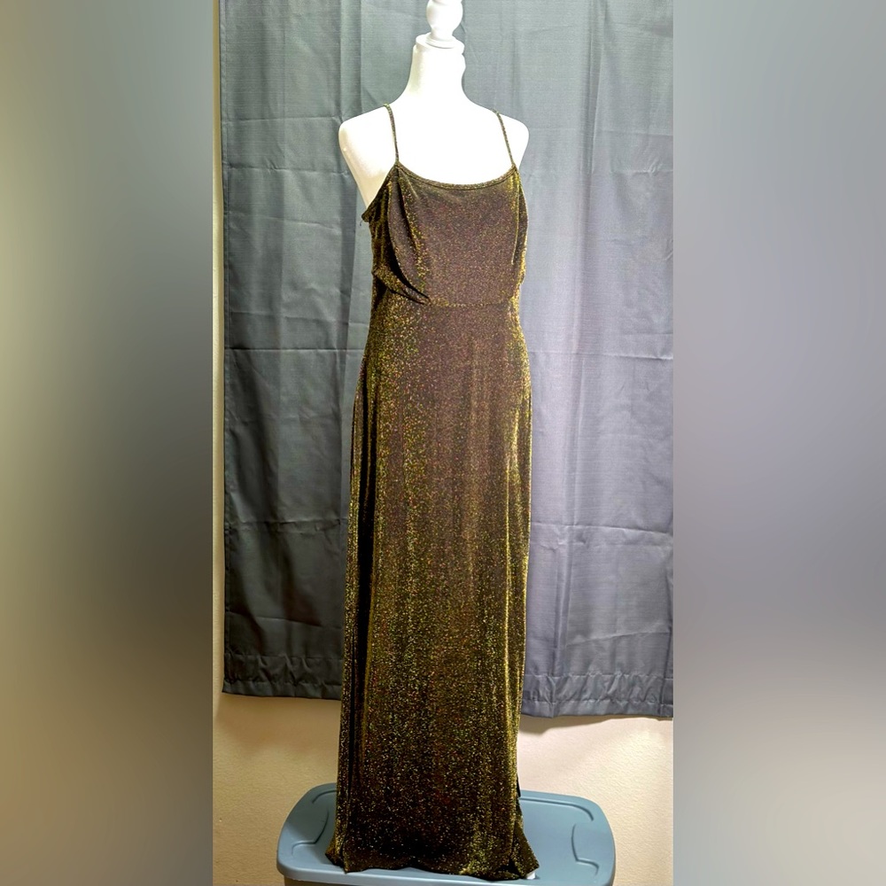 Evening Dress Gold Black